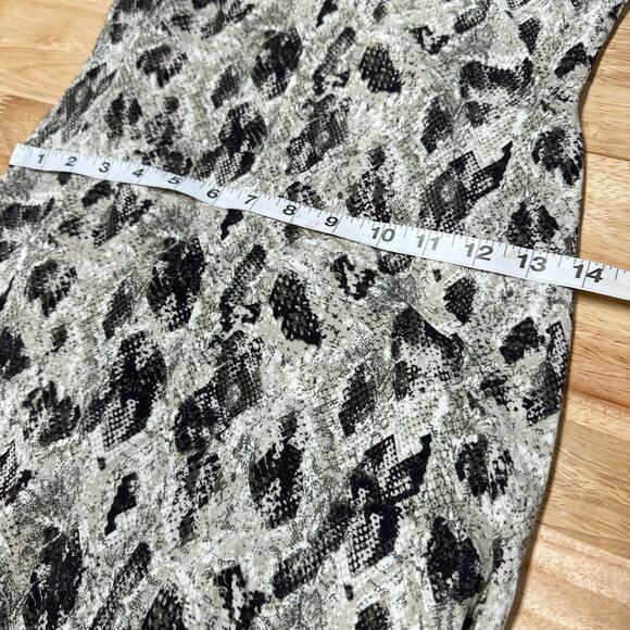 Rag & Bone NWT Poppy Draped Mini Dress Animal Print Size S Long Sleeve Snakeskin - Picture 11 of 12